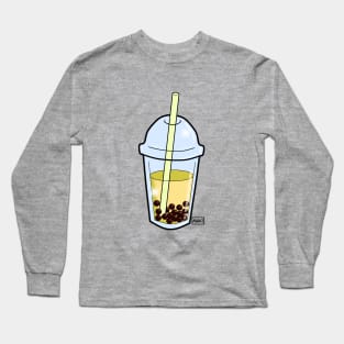 Yellow neon bubbletea Long Sleeve T-Shirt